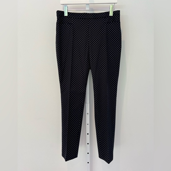 AKRIS PUNTO FRANCA BLACK & CREAM POLKA DOT COTTON TROUSERS IT 44 / US 8 NWTS! - Picture 3 of 16